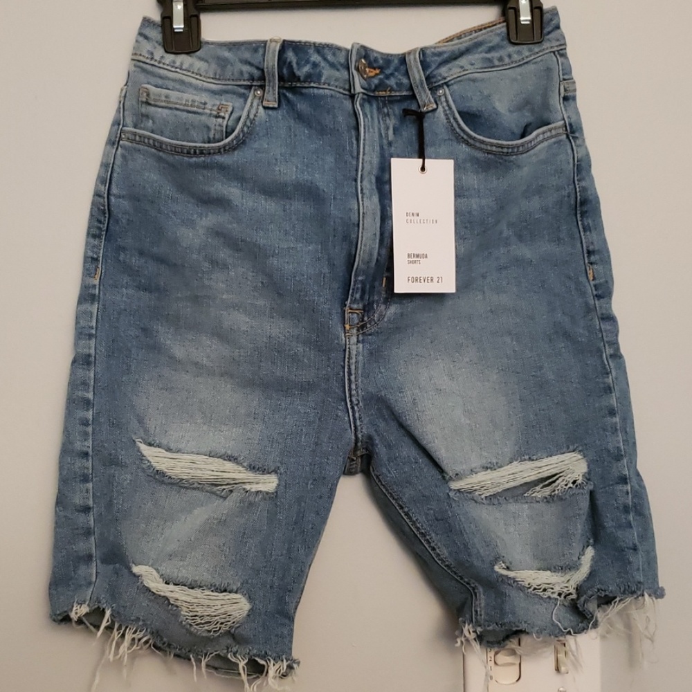 Distressed Bermuda Shorts